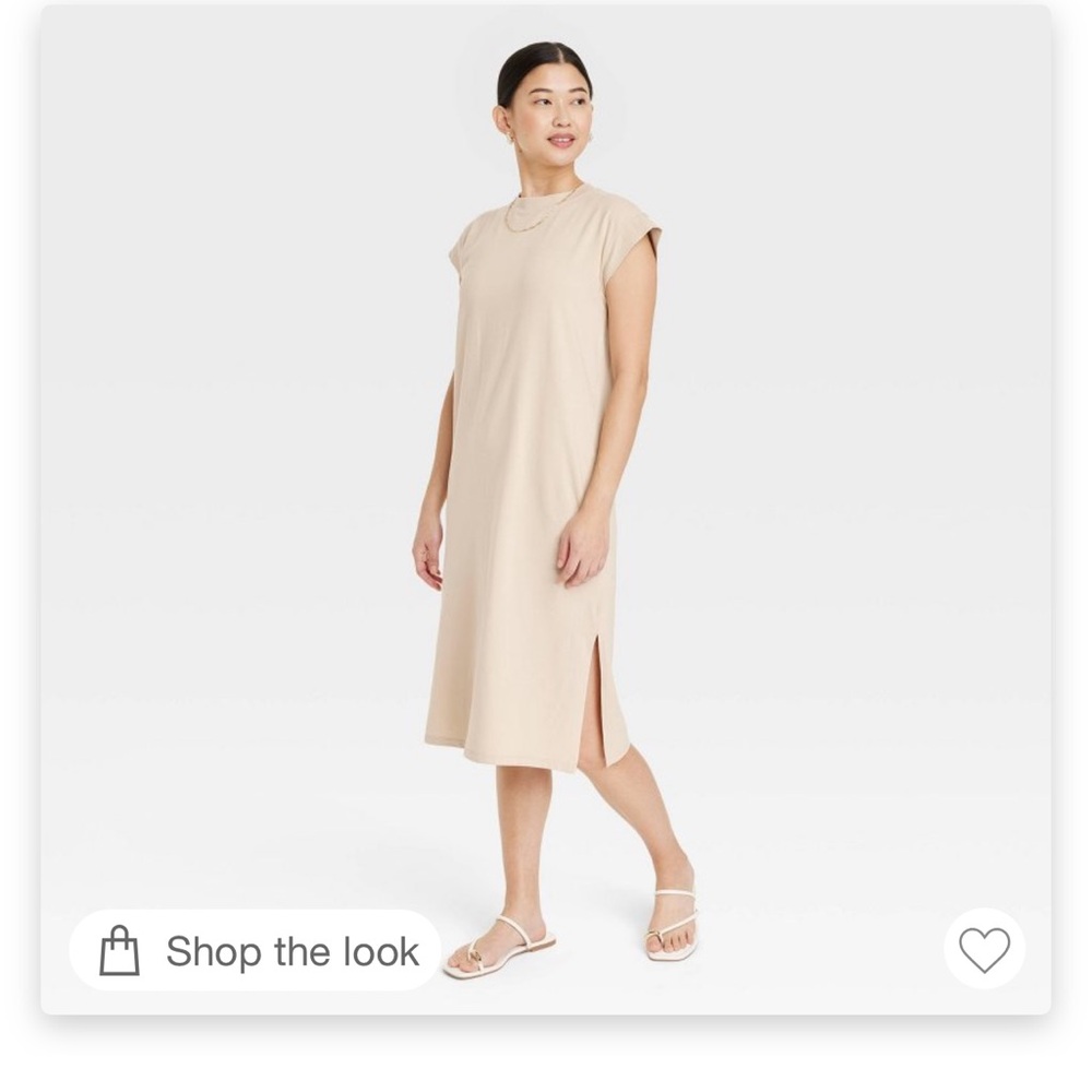 NWT SOLD OUT Target A New Day Short Sleeve Midi Tee Dress sz L